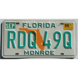 Florida 1999 Landkarte orange - Monroe County