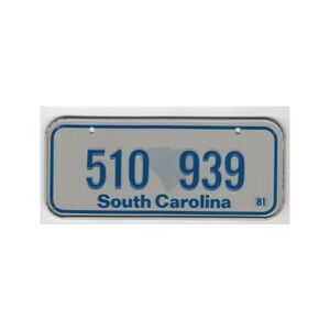 South Carolina 1981 Mini Nummernschild