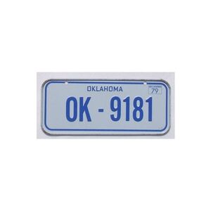 Oklahoma 1979 Mini Nummernschild