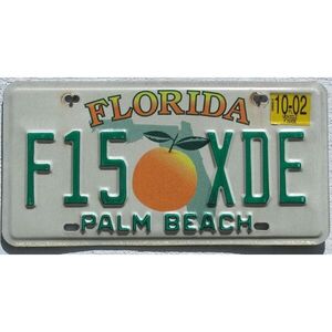 Florida 2002 Orangen Grafik - Palm Beach County