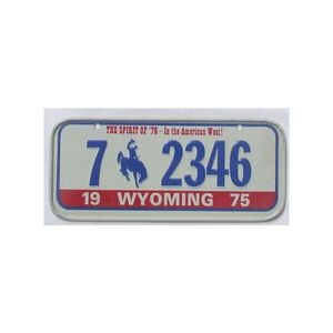 Wyoming 1975 Mini Nummernschild