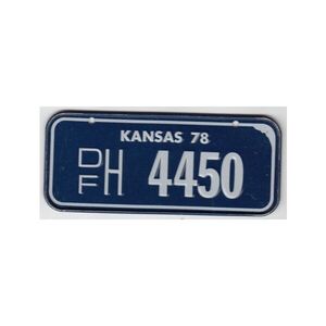 Kansas 1978 Mini Nummernschild