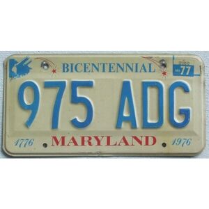 Maryland 1977 Bicentennial