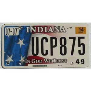 Indiana 2014 In God We Trust