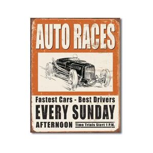 Auto Races Vintage Style