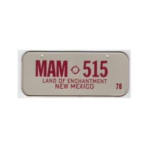 New Mexico 1978 Mini Nummernschild