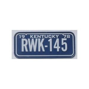 Kentucky 1978 Mini Nummernschild