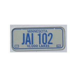 Minnesota 1978 Mini Nummernschild