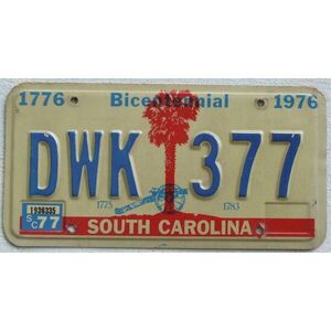 South Carolina 1977 Bicentennial