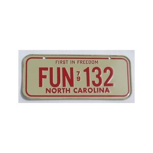 North Carolina Mini Nummernschild