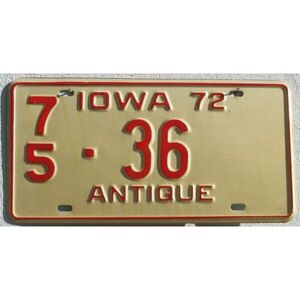 Iowa 1972 Antique