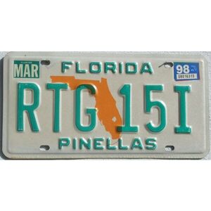 Florida 1998 Landkarte Orange - Pinellas County