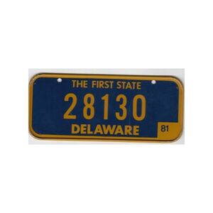 Delaware Mini Nummernschild