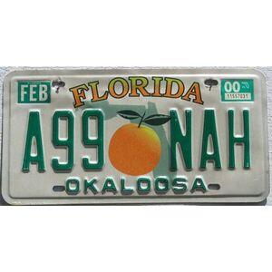 Florida 2000 Orangen Grafik - Okaloosa County