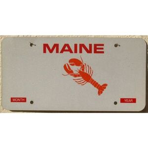 Maine Hummer Blanko Nummernschild