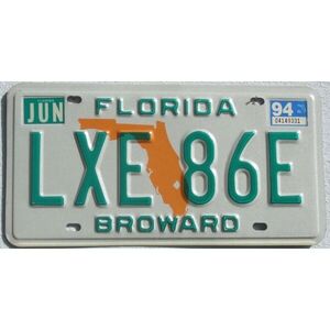 Florida 1994 Landkarte orange - Broward County